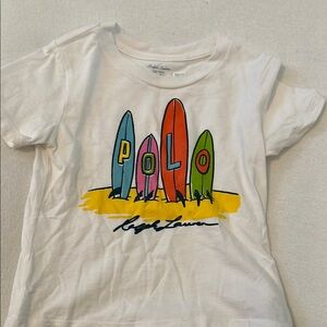 Polo by Ralph Lauren Kids White Surfboard Graphic Tee